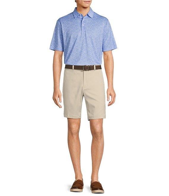 Roundtree & Yorke Big & Tall Performance Short Sleeve Stripe Print Polo Shirt Product Image