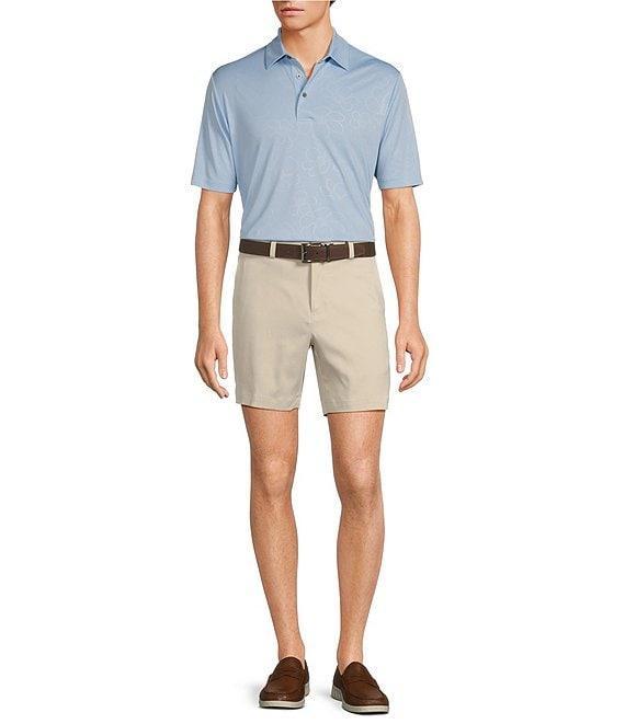 Roundtree & Yorke Performance Embossed Flower Polo Shirt Product Image