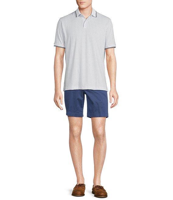 Cremieux Blue Label Classic Fit Pique Geo Printed Short Sleeve Polo Shirt Product Image