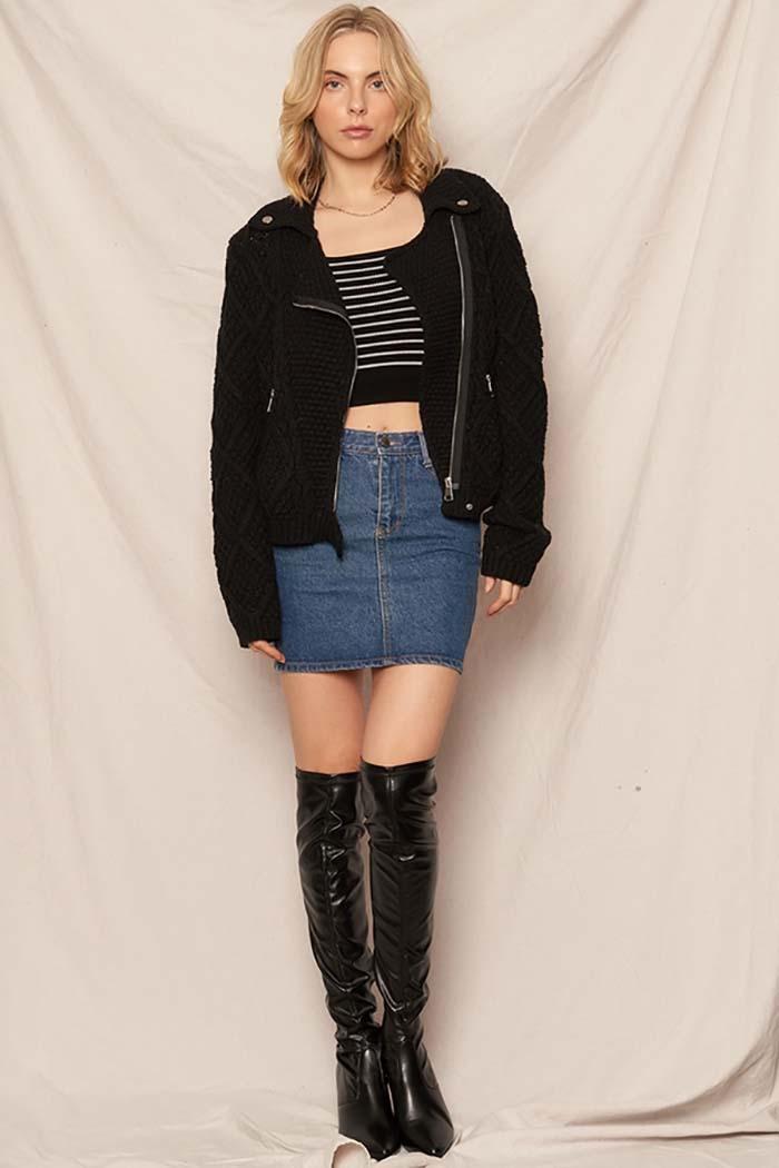 Long Sleeve Sweater Jacket Product Image