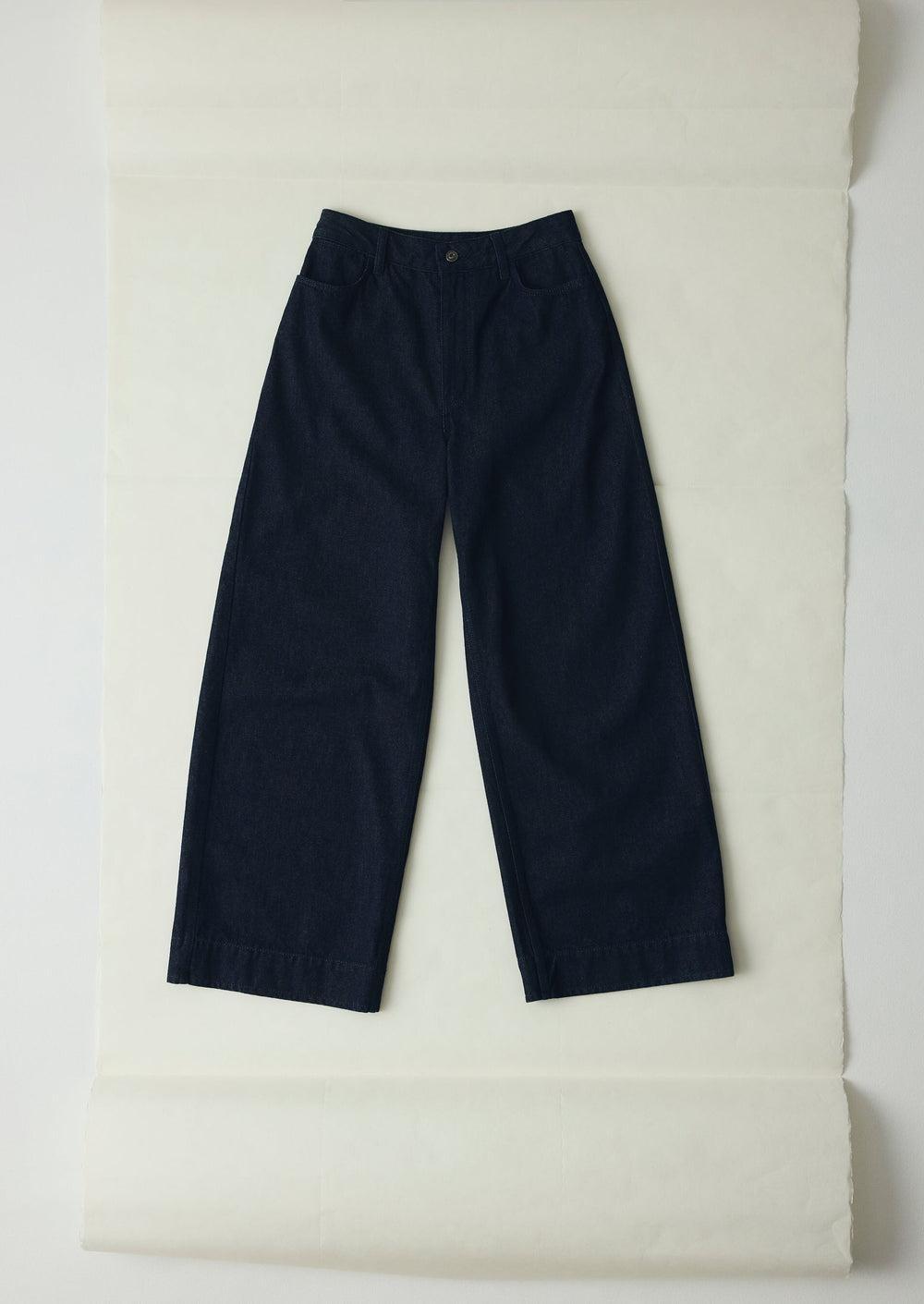 Wide Leg Denim Pants | Indigo Product Image