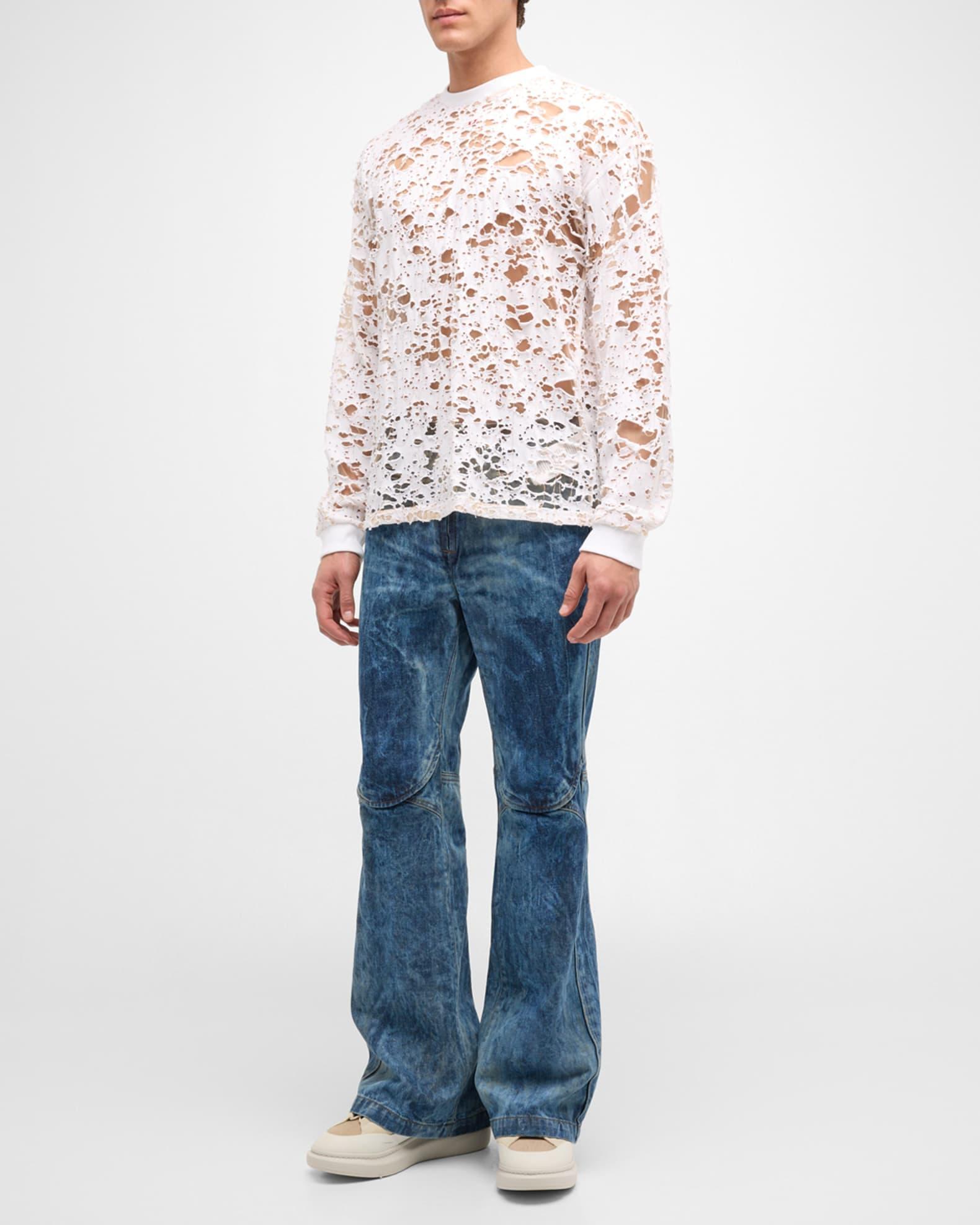 Mens Burnout Jersey and Tulle T-Shirt Product Image