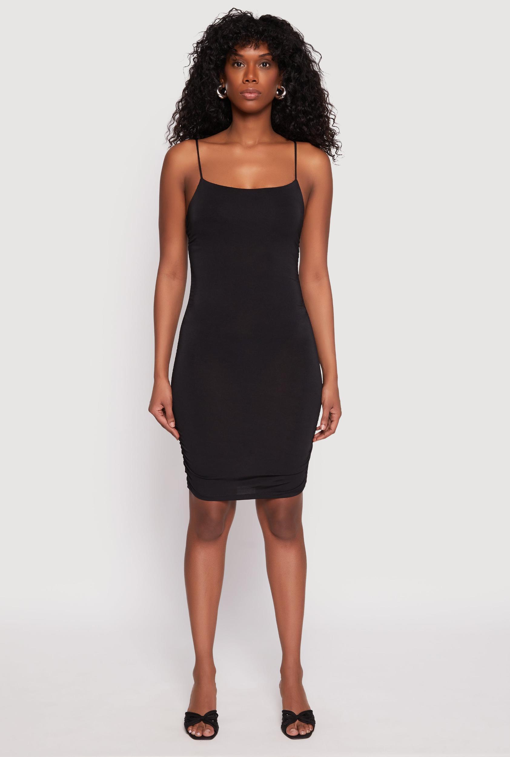 Womens Square Neck Ruched Cami Dress Product Image