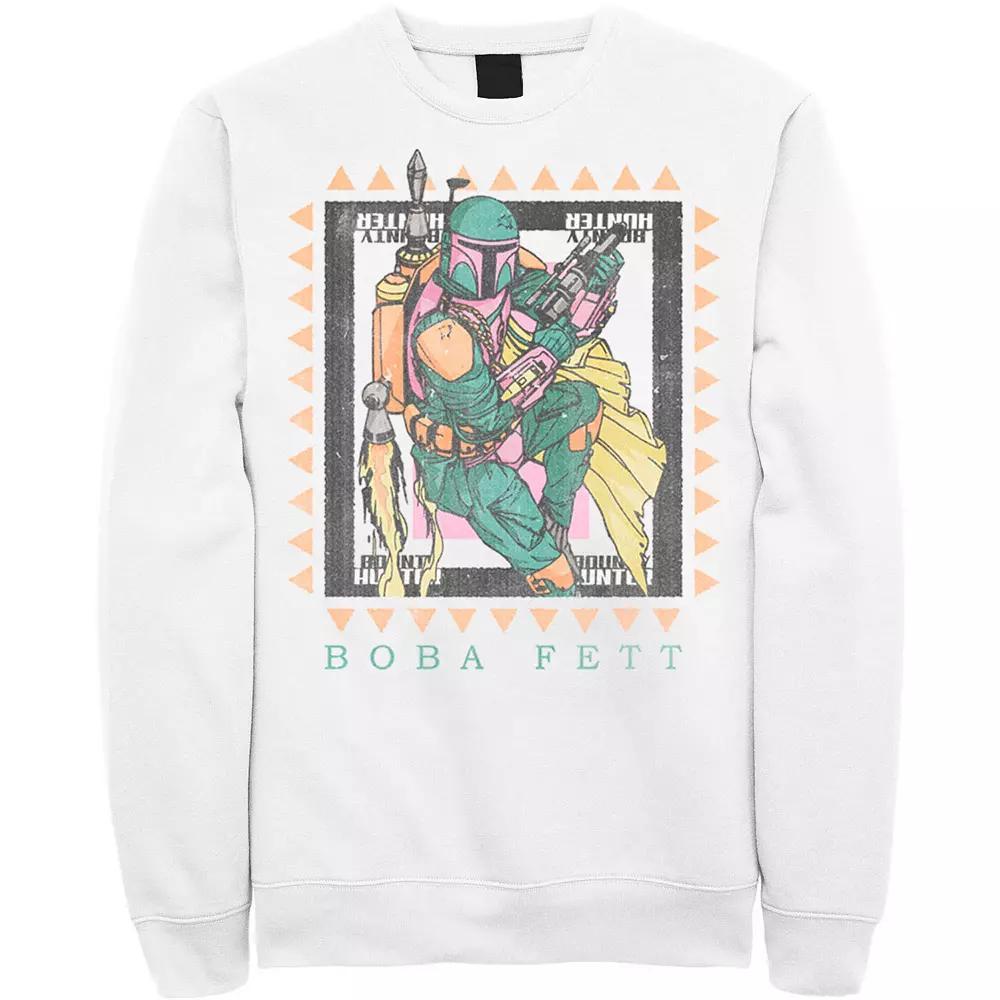 Men's Star Wars Boba Fett Stamp Sweatshirt, Size: Large, Red Product Image