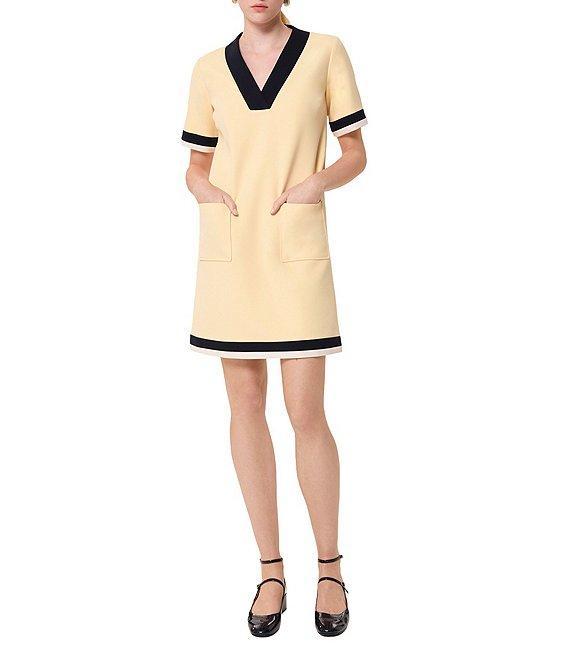 Tara Jarmon Reowa V-Neck Short Sleeve Mini Dress Product Image