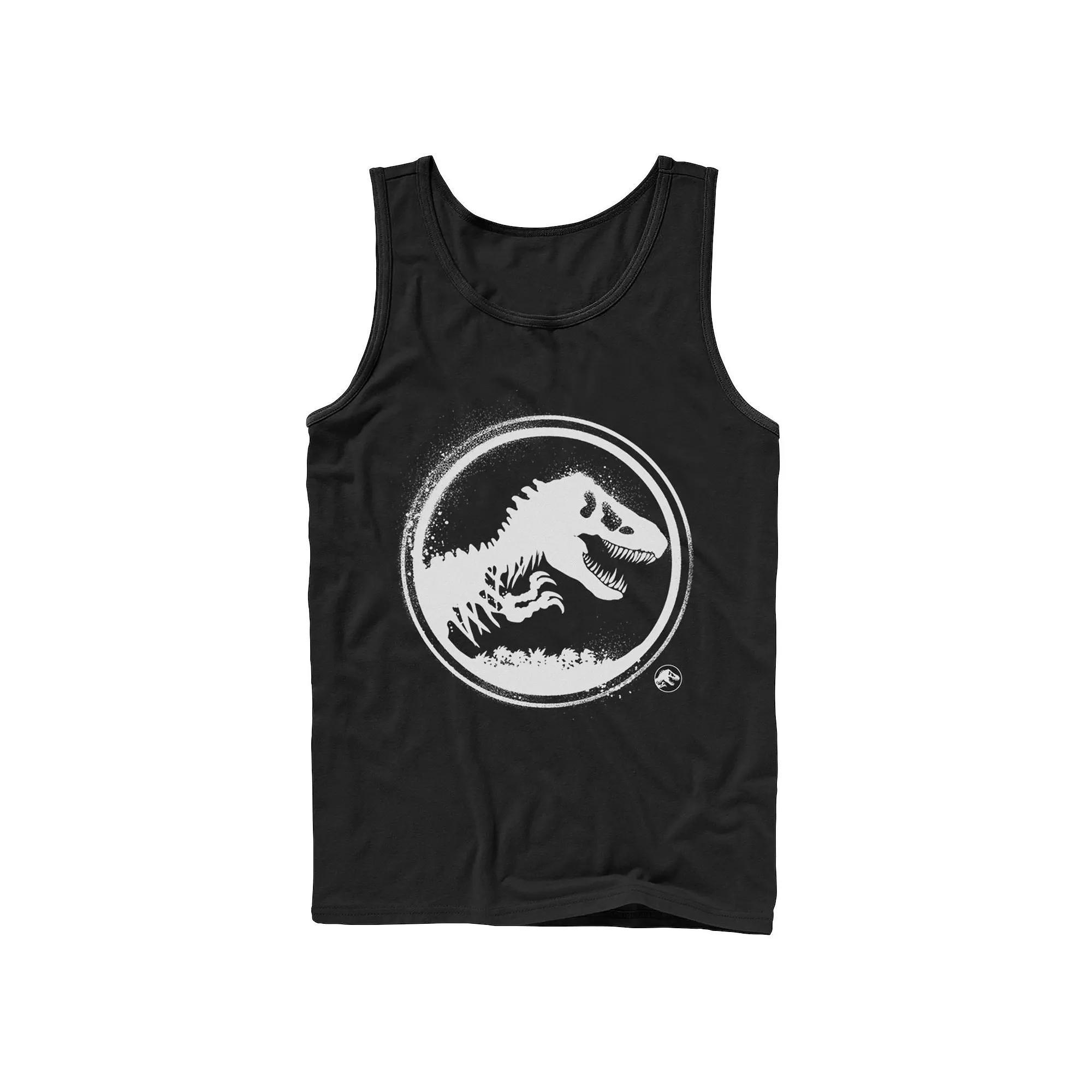 Men's Jurassic World: Fallen Kingdom Paint Splatter Logo Tank Top, Size: Small, Grey Product Image