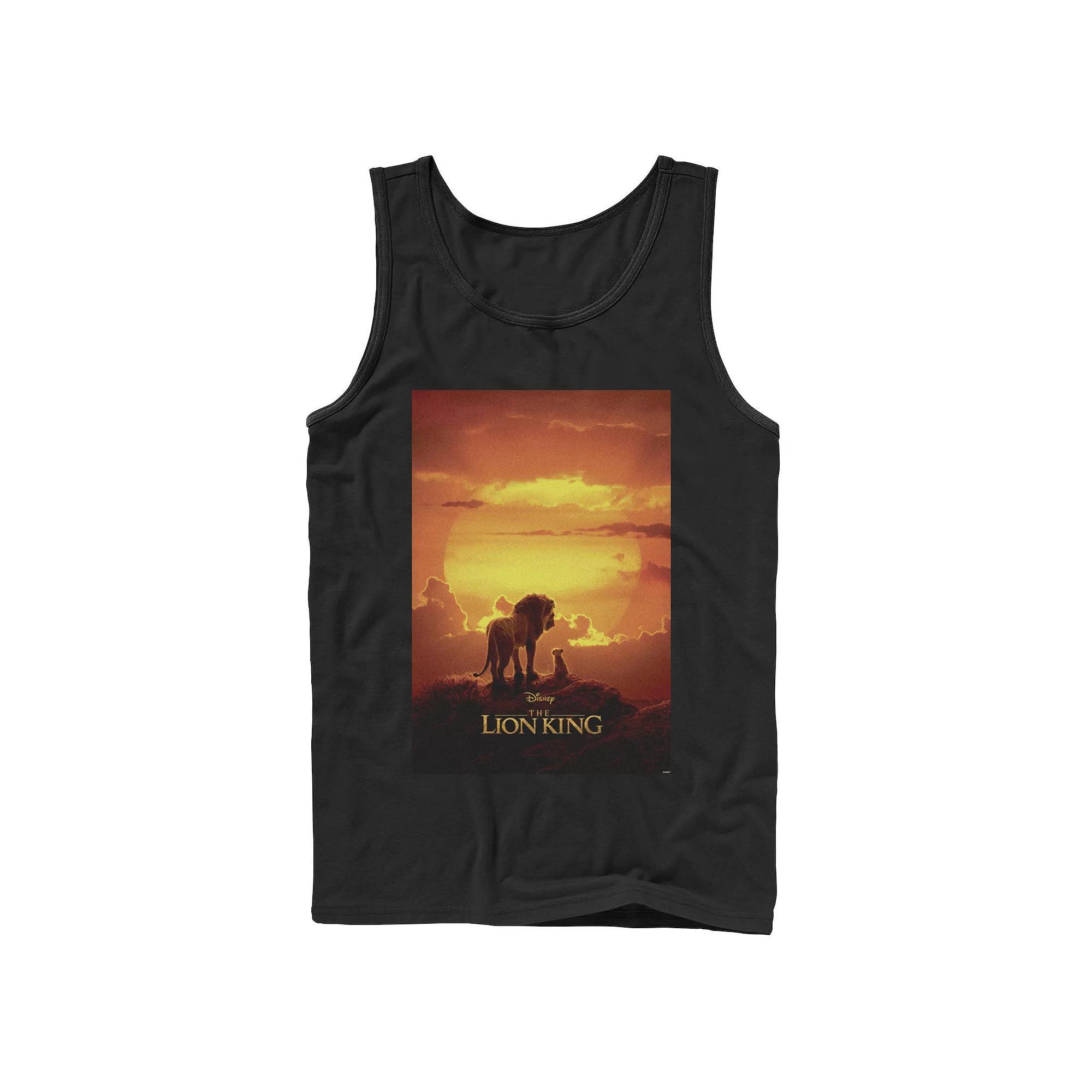 Disney's The Lion King Pride Rock Live Action Movie Poster Men's Tank Top, Size: Large, White Product Image