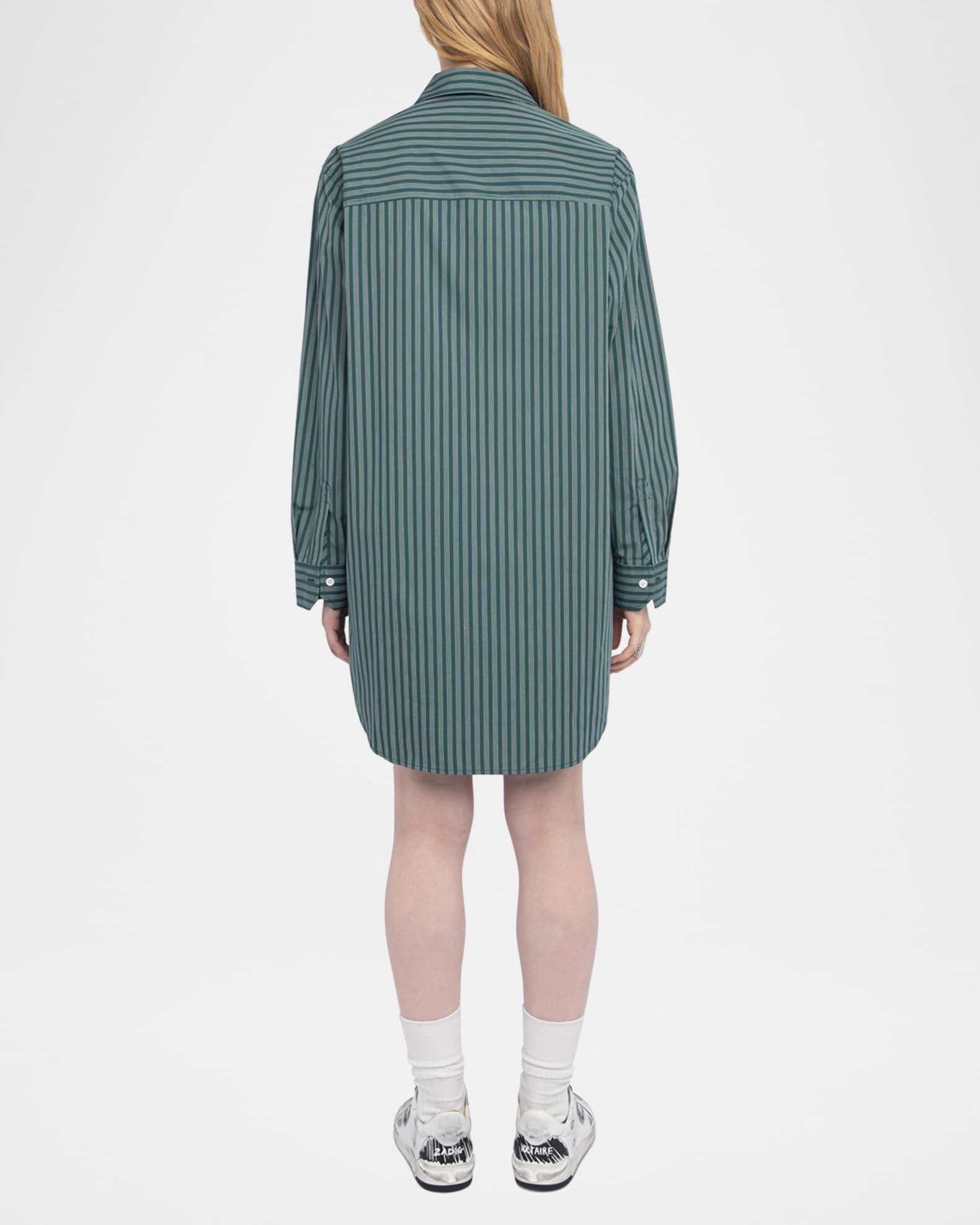 Rorning Striped Poplin Shirtdress Product Image