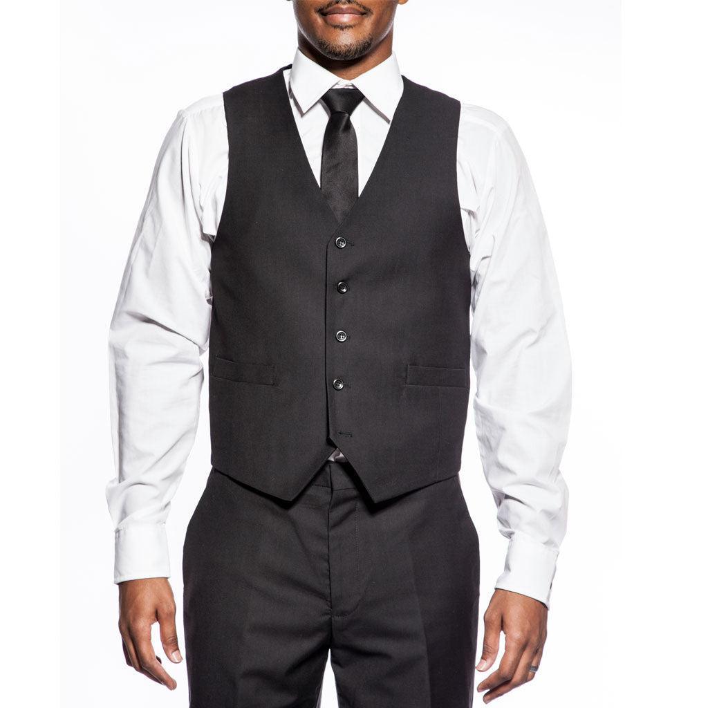Slim Fit Men's Suit 3 Piece 2 Button in Black Product Image