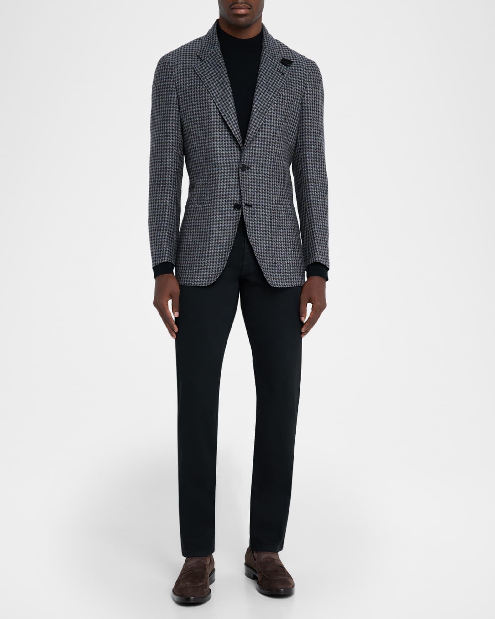Men's Silk and Wool Mix Houndstooth Sport Coat Product Image