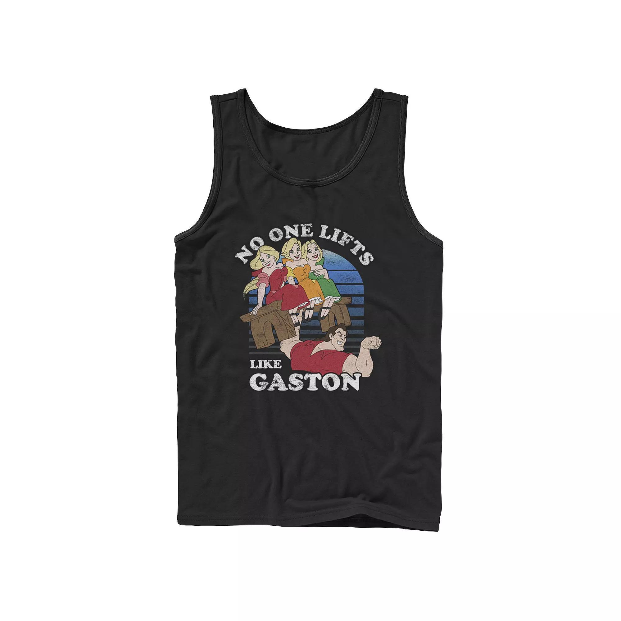 Disney's Beauty And The Beast Men's Lifts Like Gaston Tank Top, Size: Large, Black Product Image
