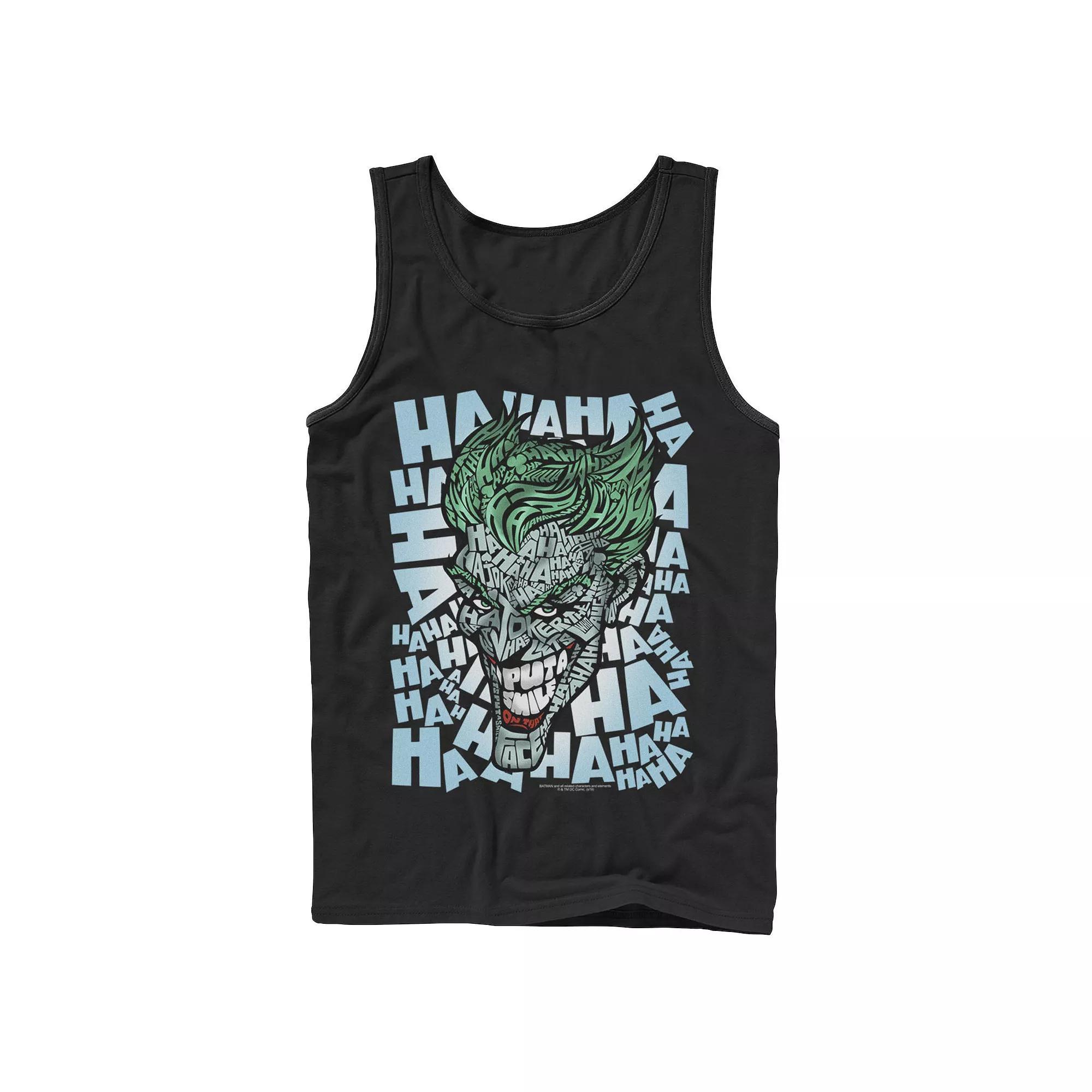 Mens DC Comics The Joker Text Fill Tank Top Product Image