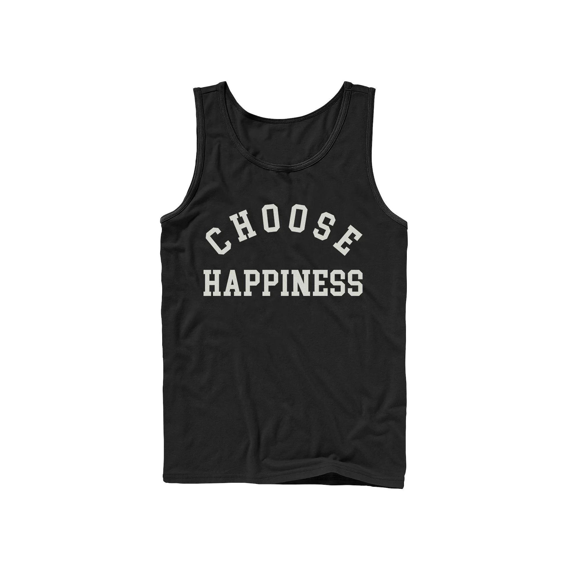 Men's Fifth Sun "Choose Happiness" Tank Top, Size: Large, Black Product Image