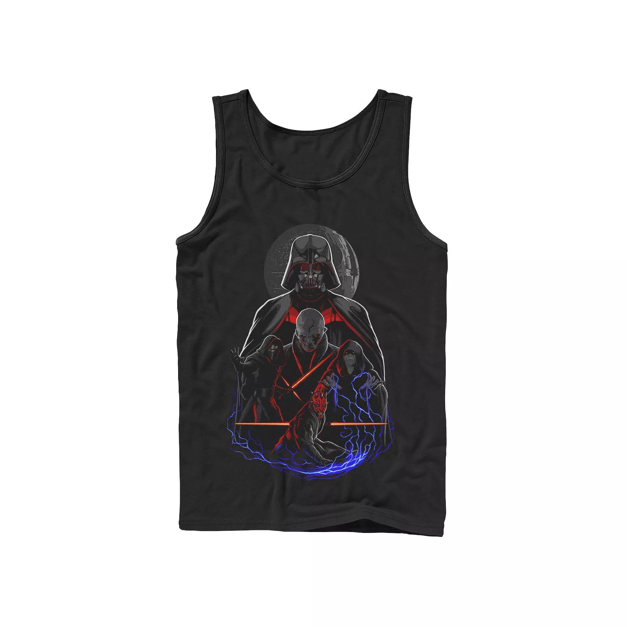 Men's Jurassic World Red Logo Glitch Coin Tank Top, Size: Large, Black Product Image