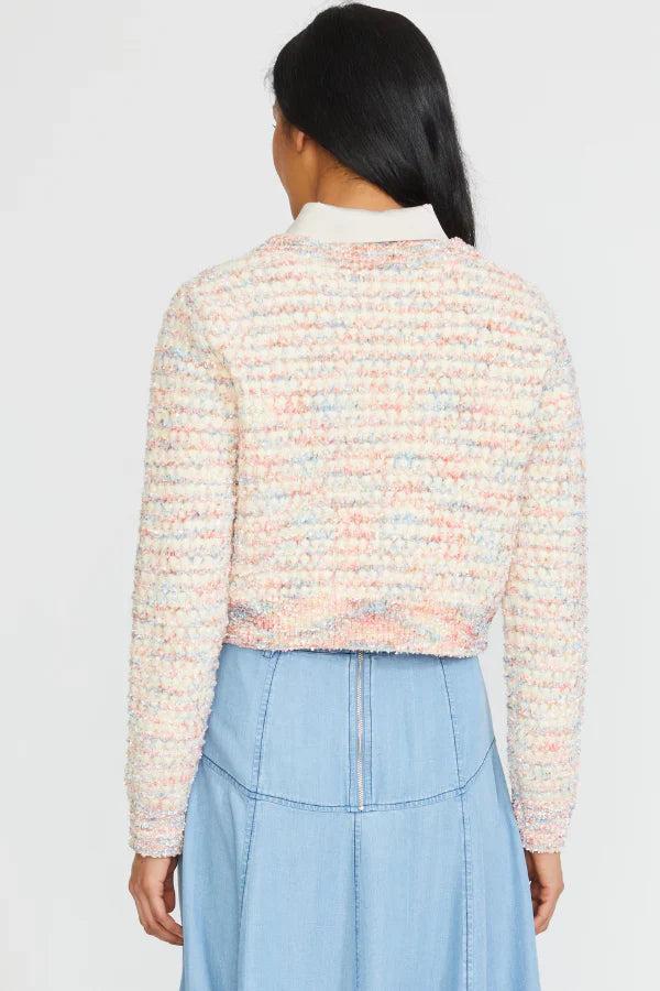 Chenille Mixed Tweed Cardigan Product Image