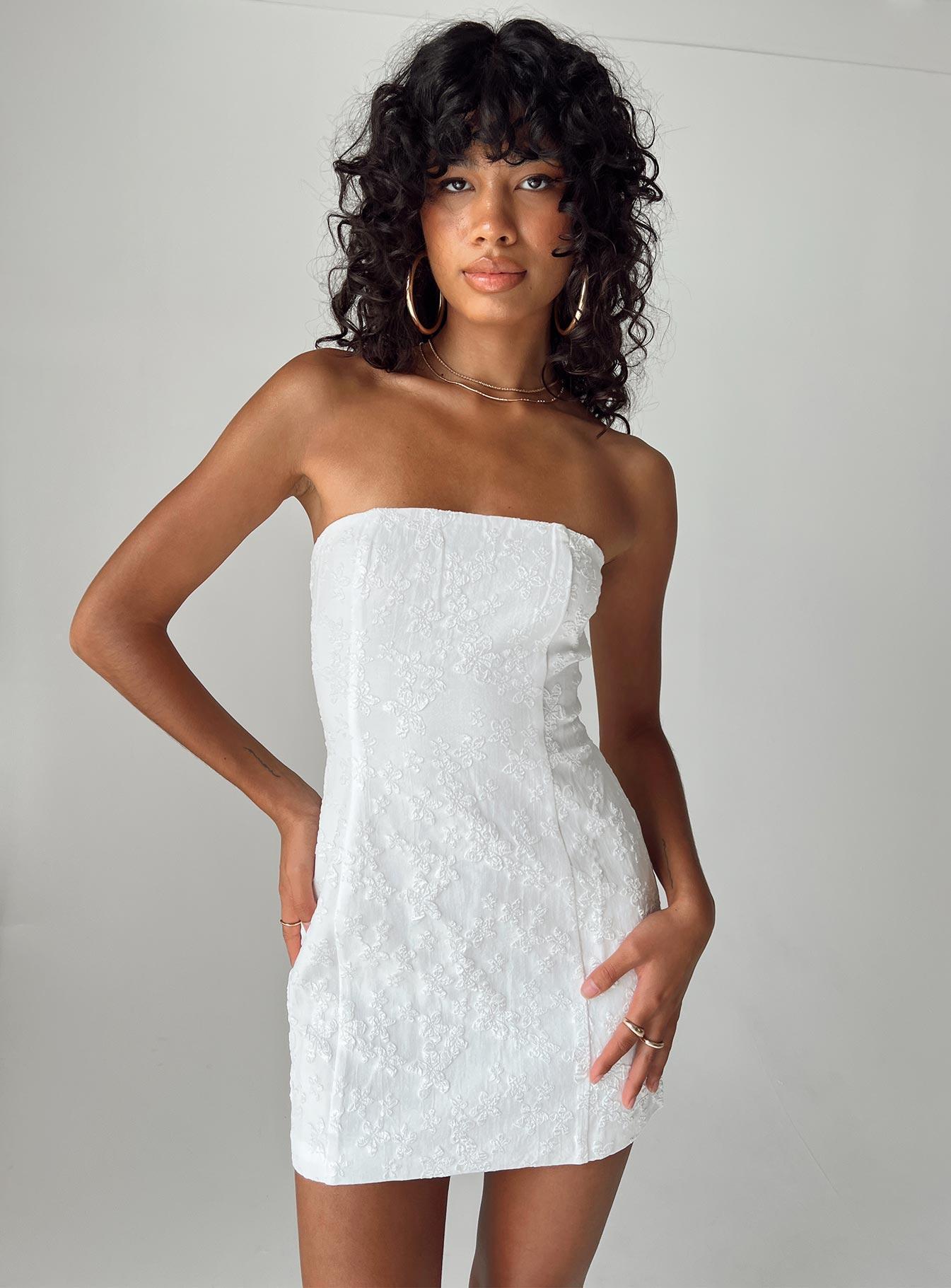 Anja Mini Dress White Product Image
