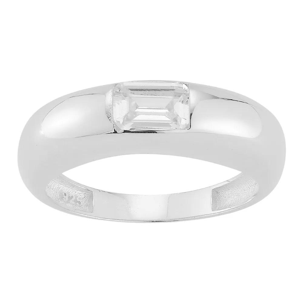 Sunkissed Sterling Cubic Zirconia Ring, Women's, Size: 7, Silver Tone Product Image