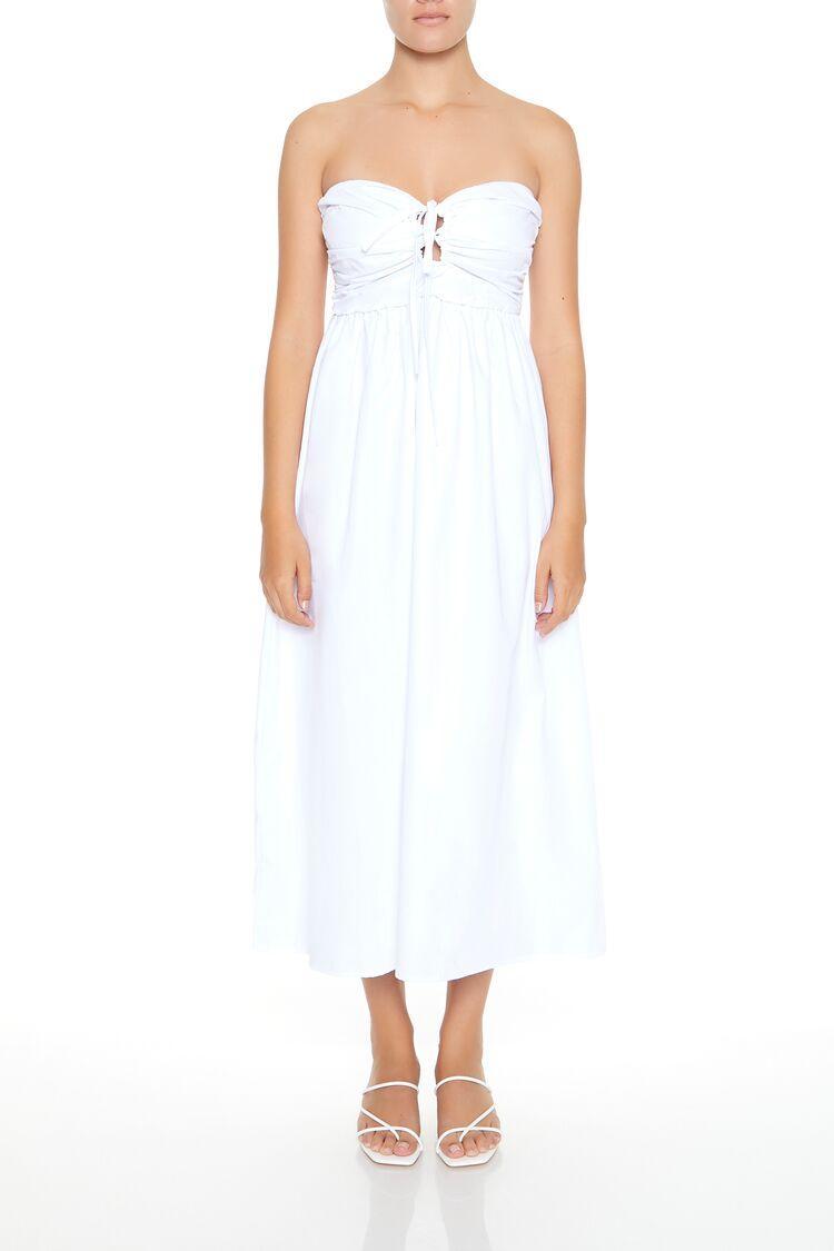 Strapless Tie-Front Maxi Dress | Forever 21 Product Image