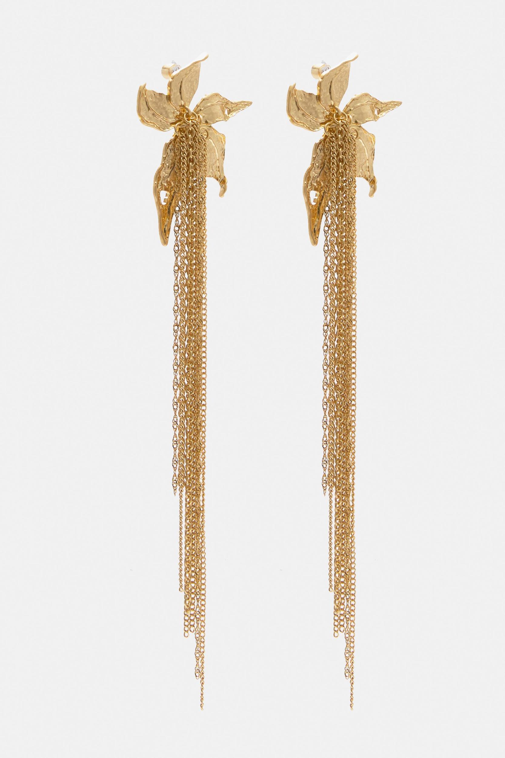 Flower chain earrings Product Image