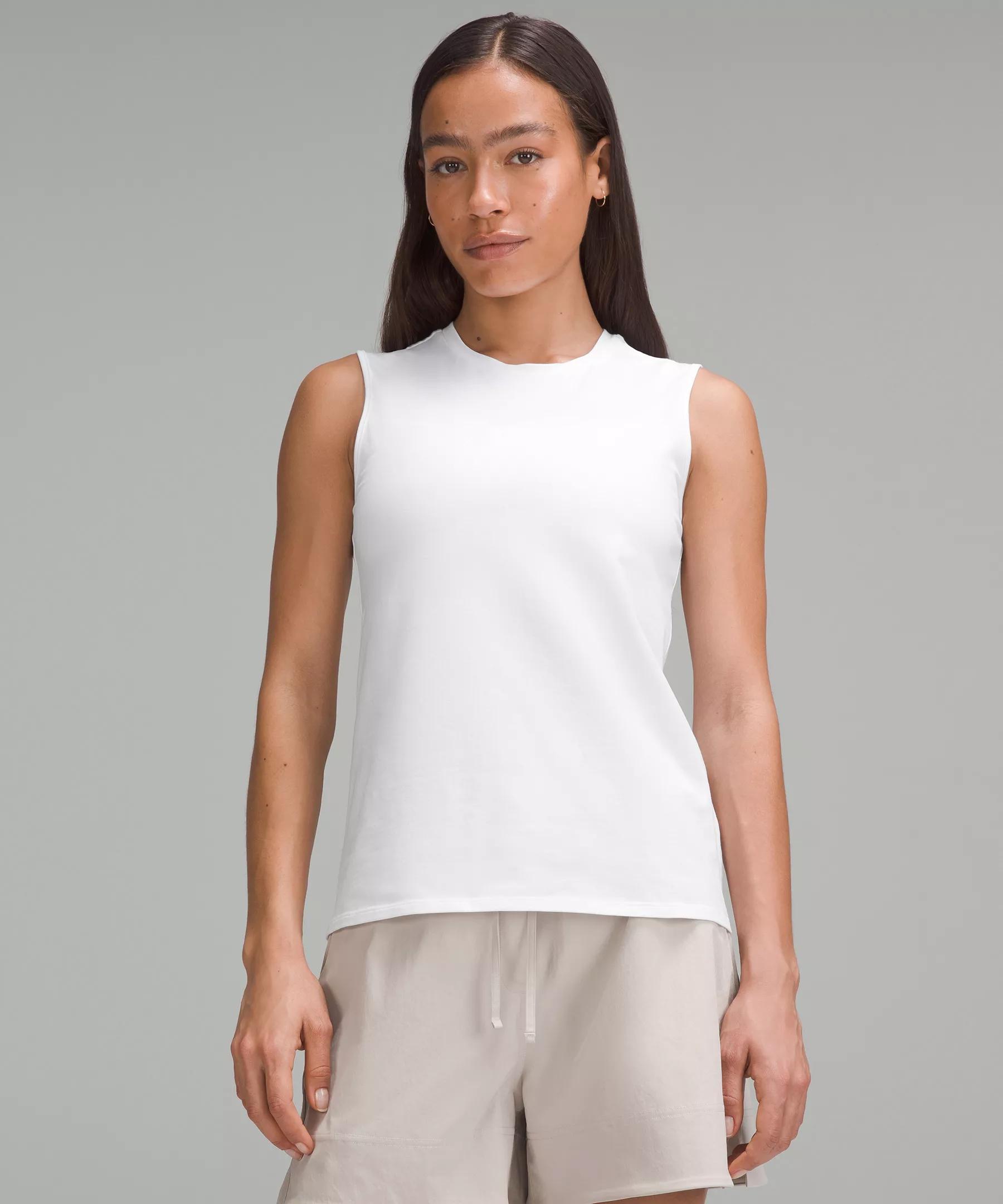 Organic Cotton Crewneck Tank Top Product Image