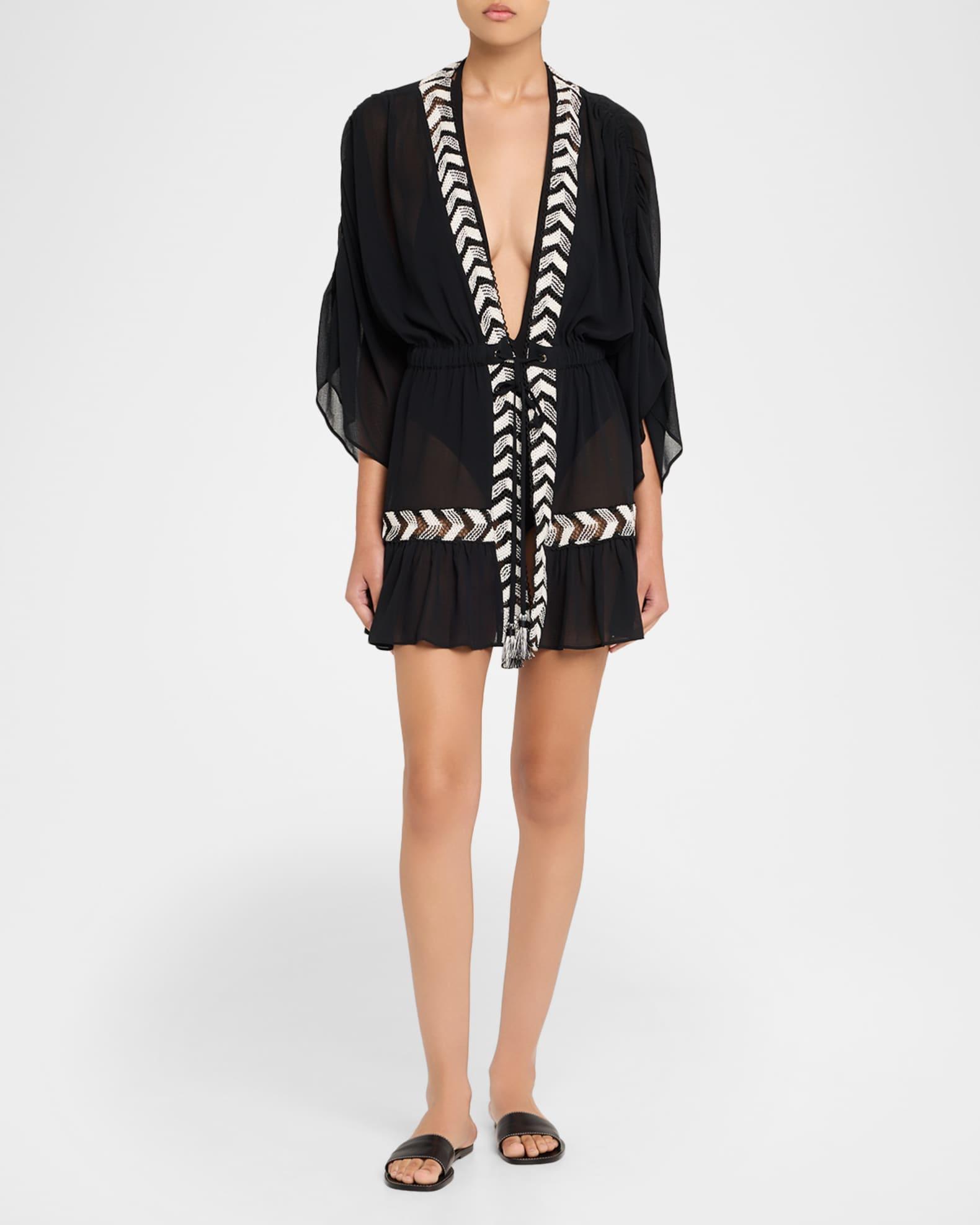 Sylvie Embellished Caftan Coverup Dress Product Image