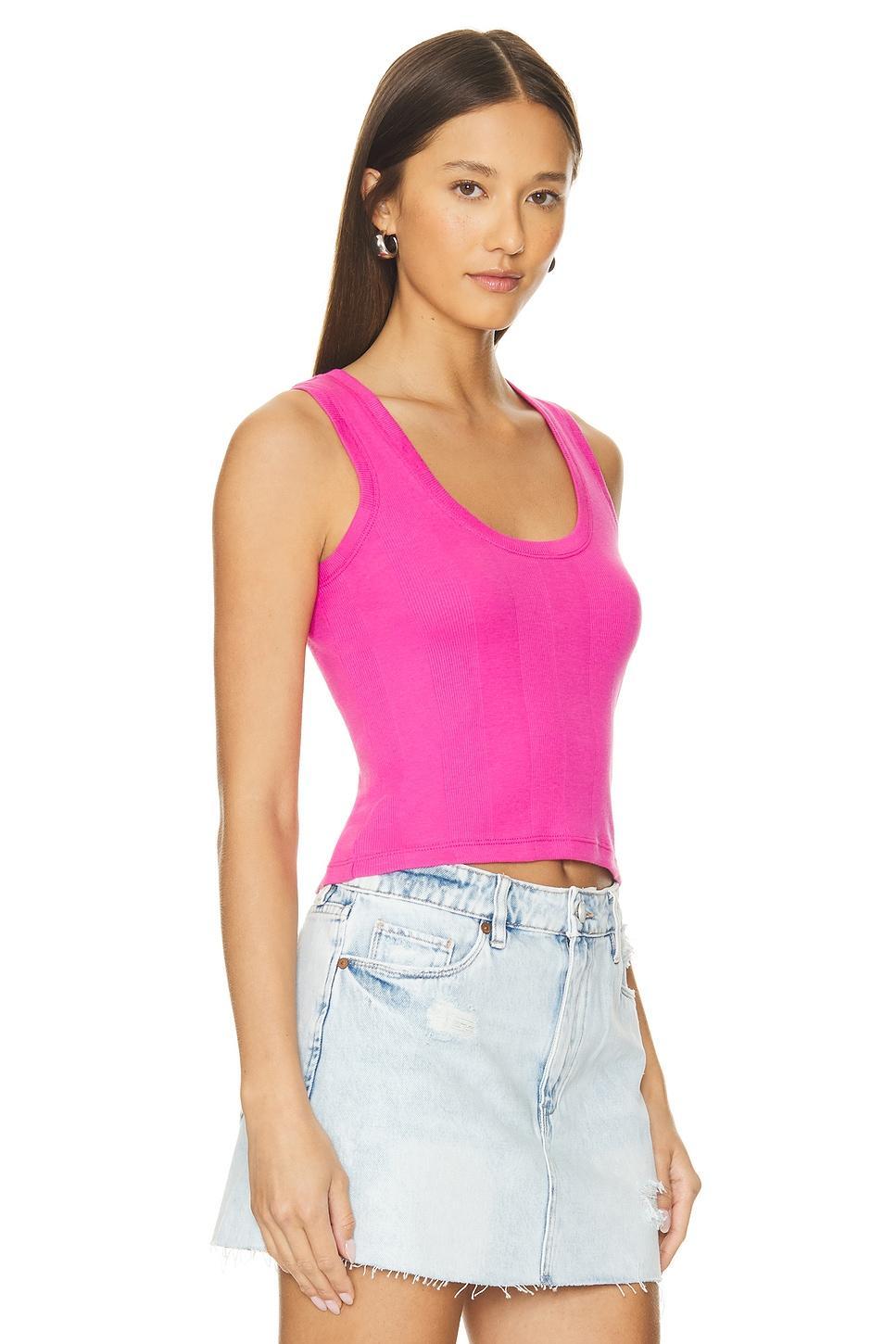Rib Crop Tank Top Goldie Product Image