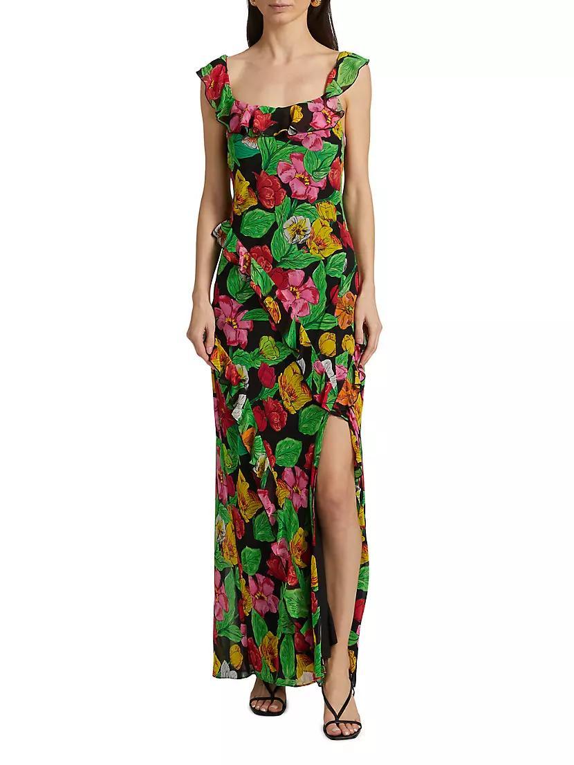 Tulip Rosette Ruffle Maxi Dress Product Image