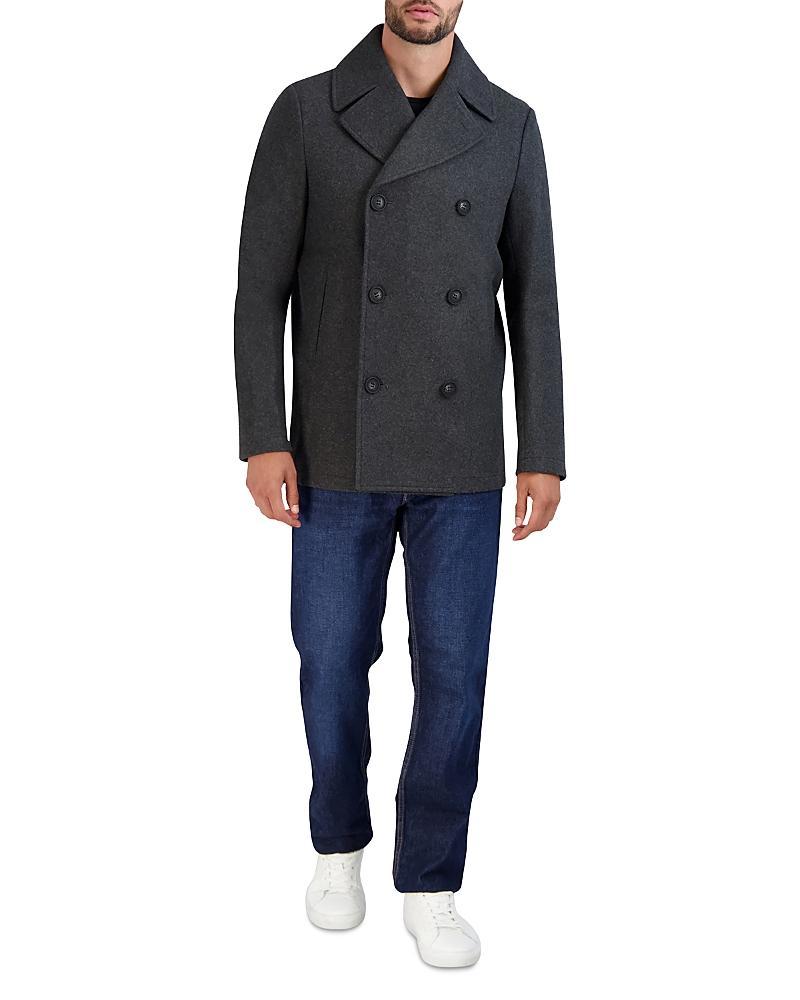 Cole Haan Stretch Regular Fit Double Breasted Peacoat Product Image