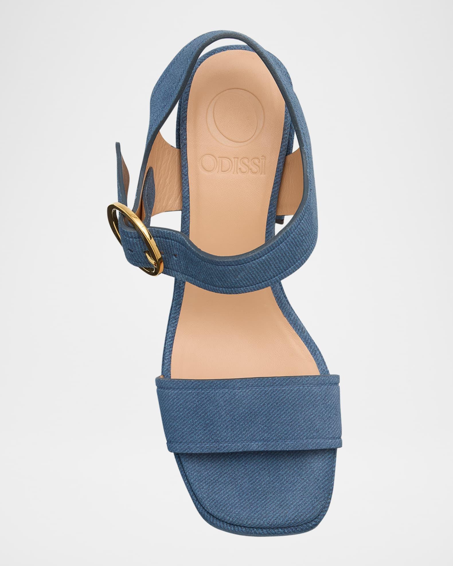 Brianne Denim Platform Sandals Product Image