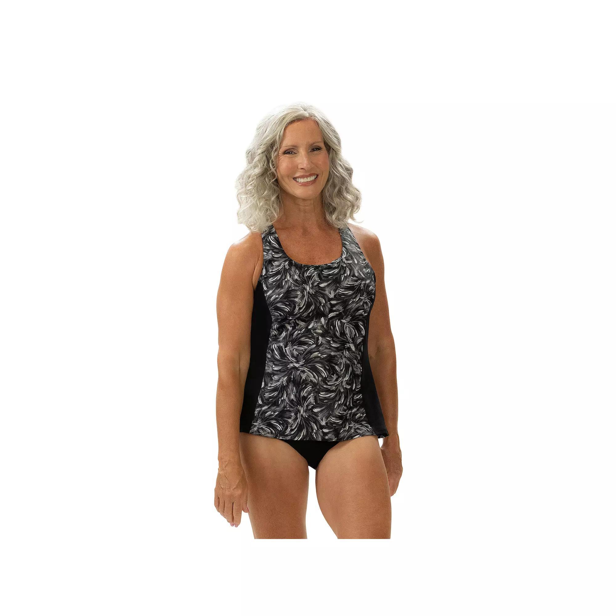 Womens Dolfin Print Twist Back Tankini Swim Top Product Image