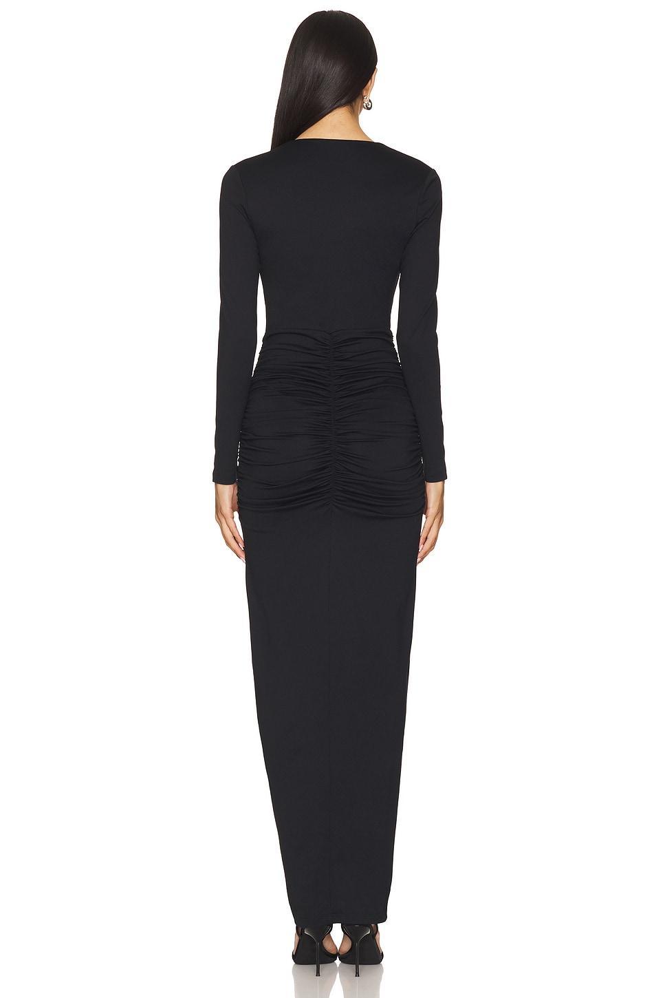 Tie Gathered Long Sleeve Dress Susana Monaco Product Image