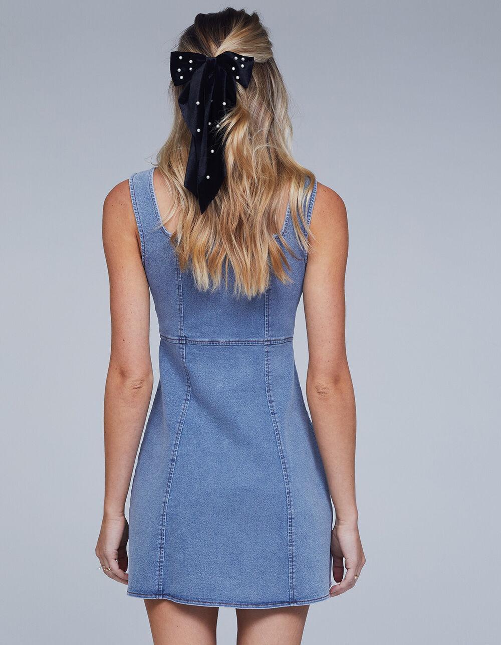 RSQ Womens Zip Front Denim Dress Product Image