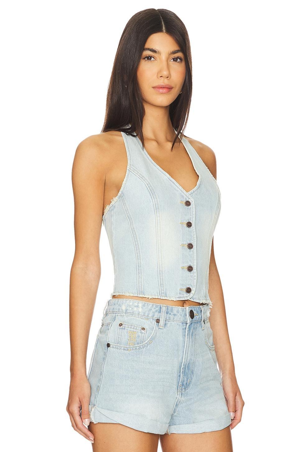 Denim Halter Top One Teaspoon Product Image
