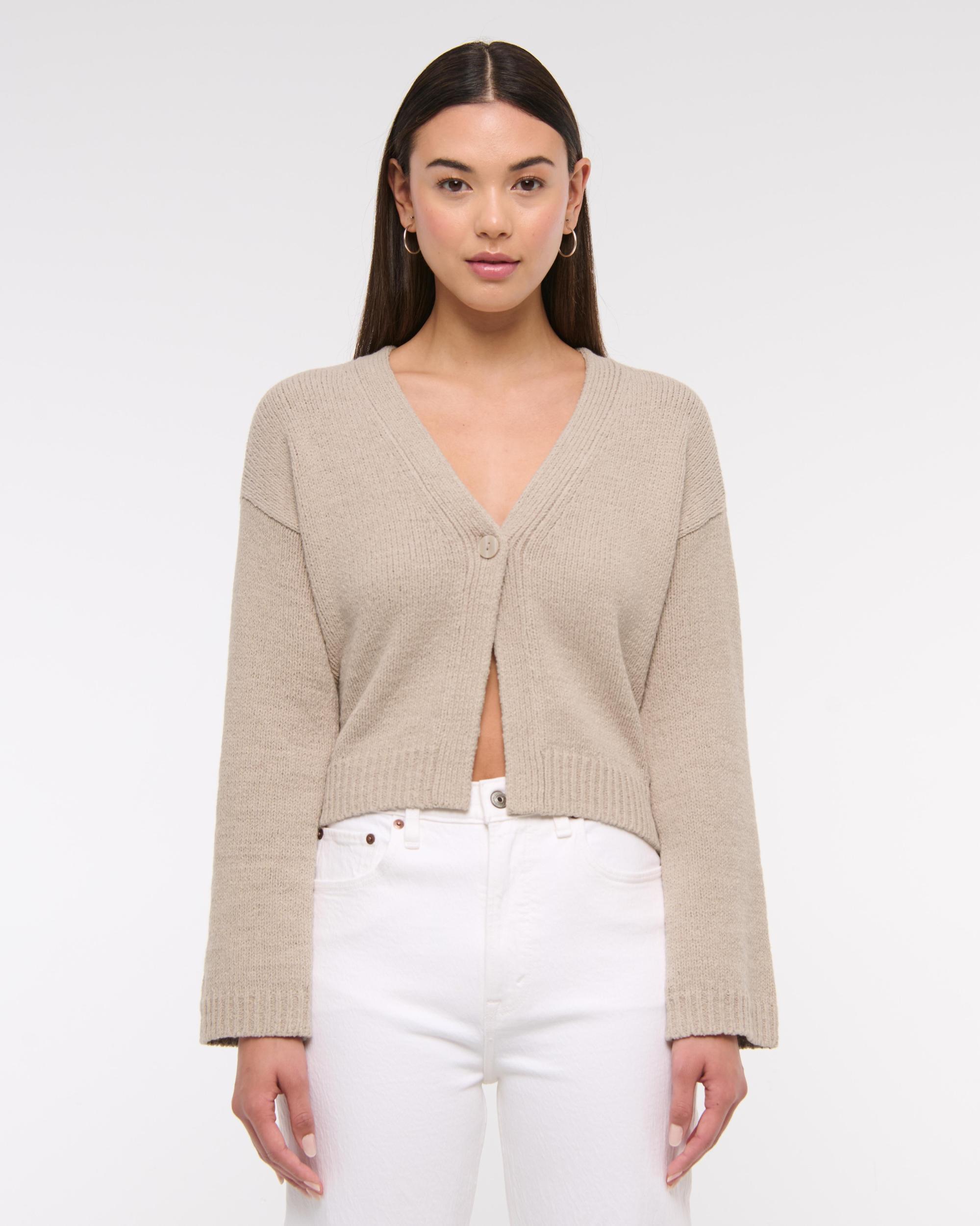 Textural One Button Cardigan Product Image