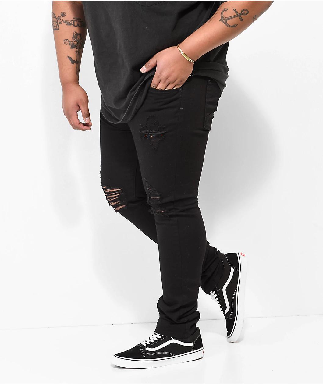 Empyre Verge Tapered Black Skinny Jeans Product Image