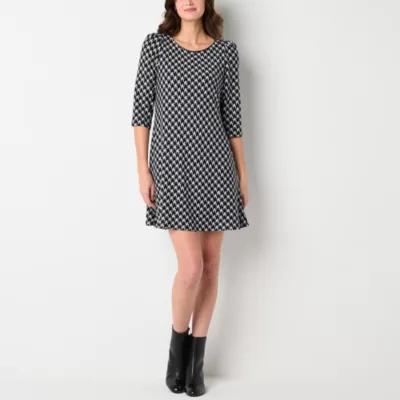 Jessica Howard Womens 3/4 Sleeve Shift Dress Product Image