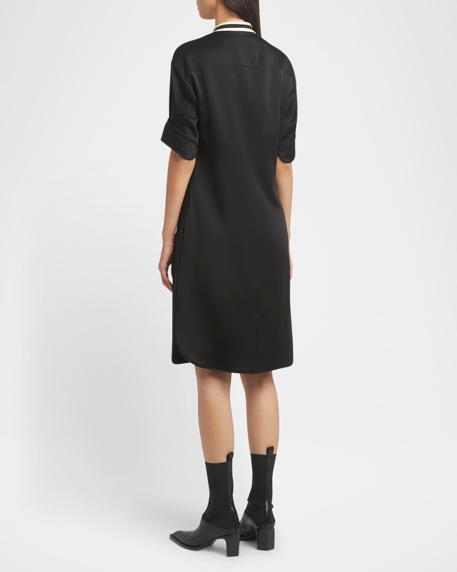 Short-Sleeve Bib Shift Dress Product Image