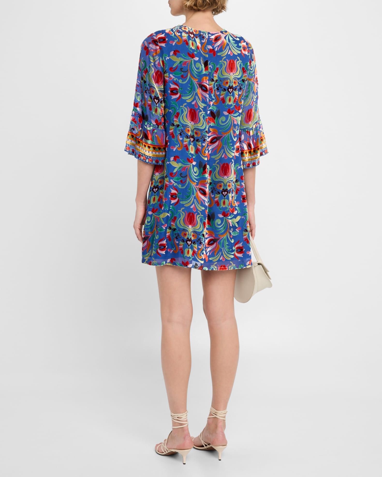 Sofiya Floral Burnout Mini Shift Dress Product Image