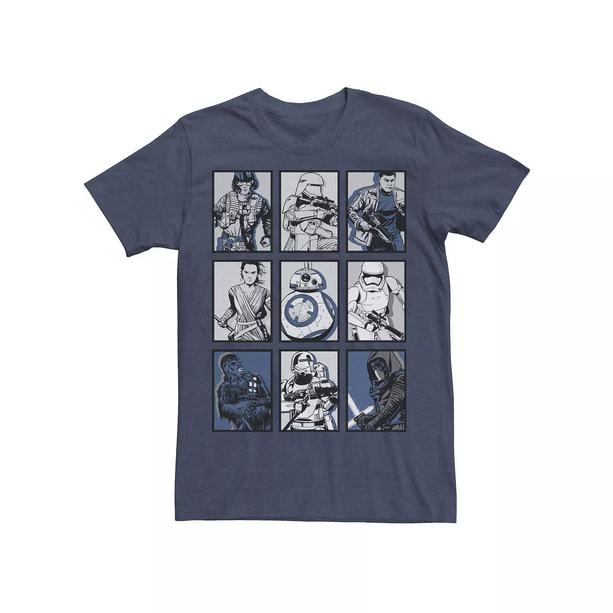 Men's Star Wars Force Awakens Pop Art Poster Graphic Tee, Size: 3XL, Royal Product Image