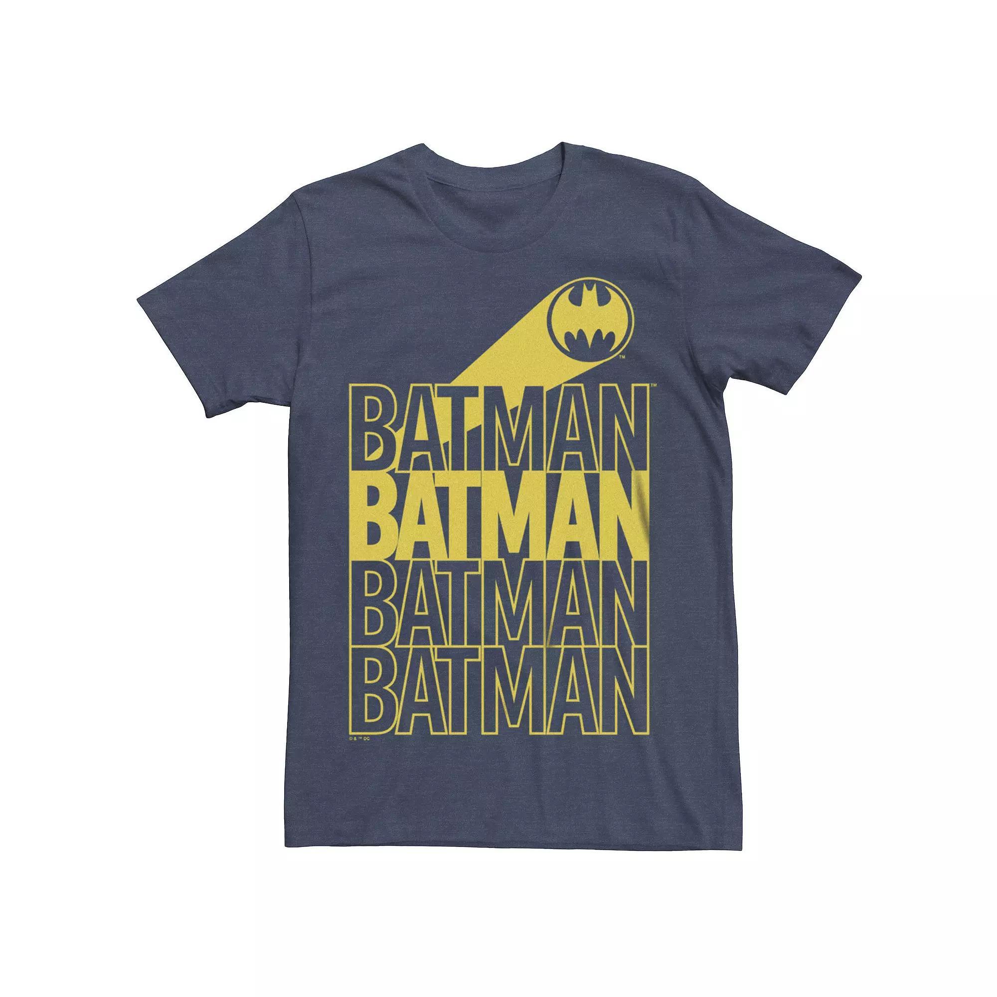 Men's Batman Bat Signal Graphic Tee, Size: Medium, Navy Grey Product Image