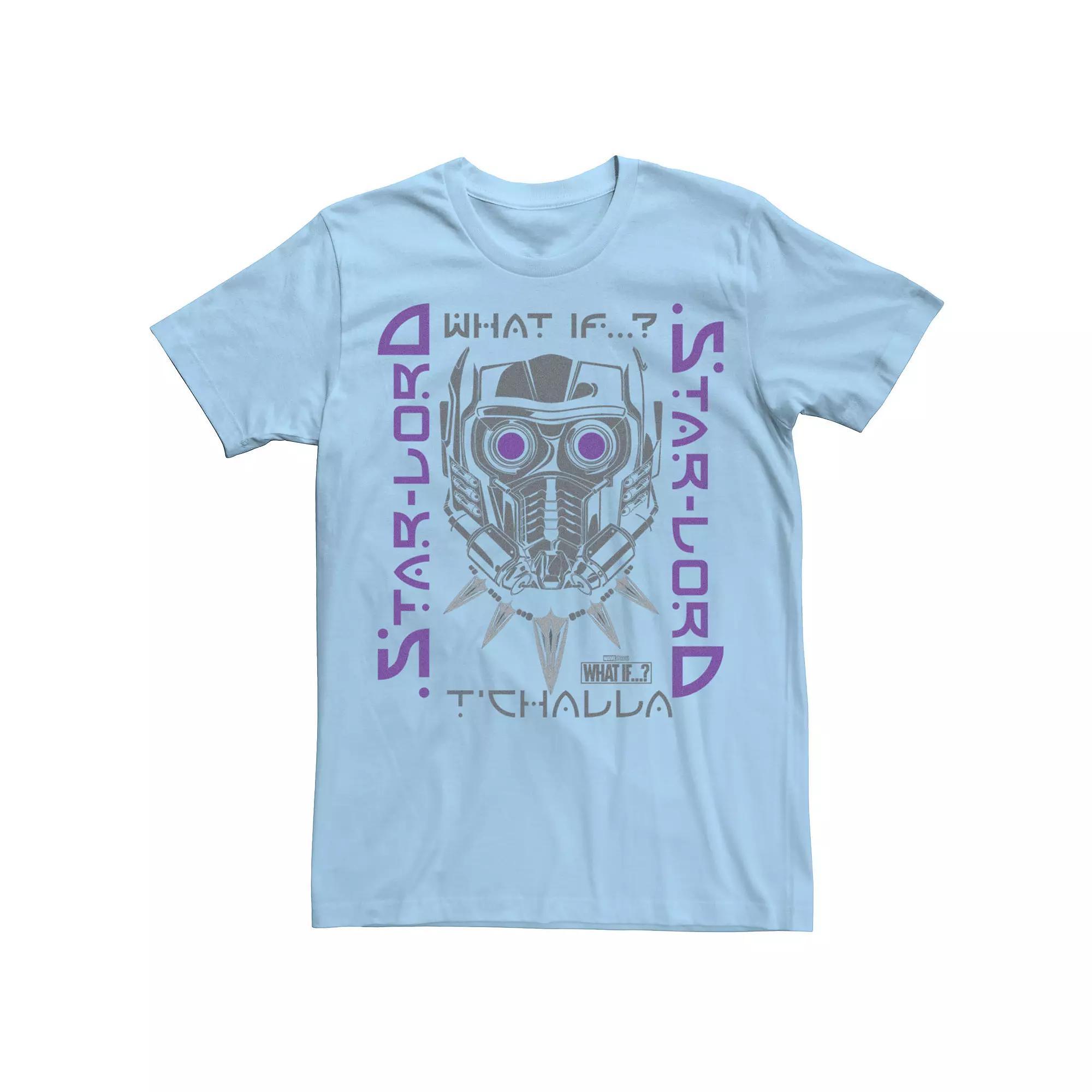 Men's Marvel What If Star Lord T'Challa Poster Tee, Size: XXL, Light Blue Product Image