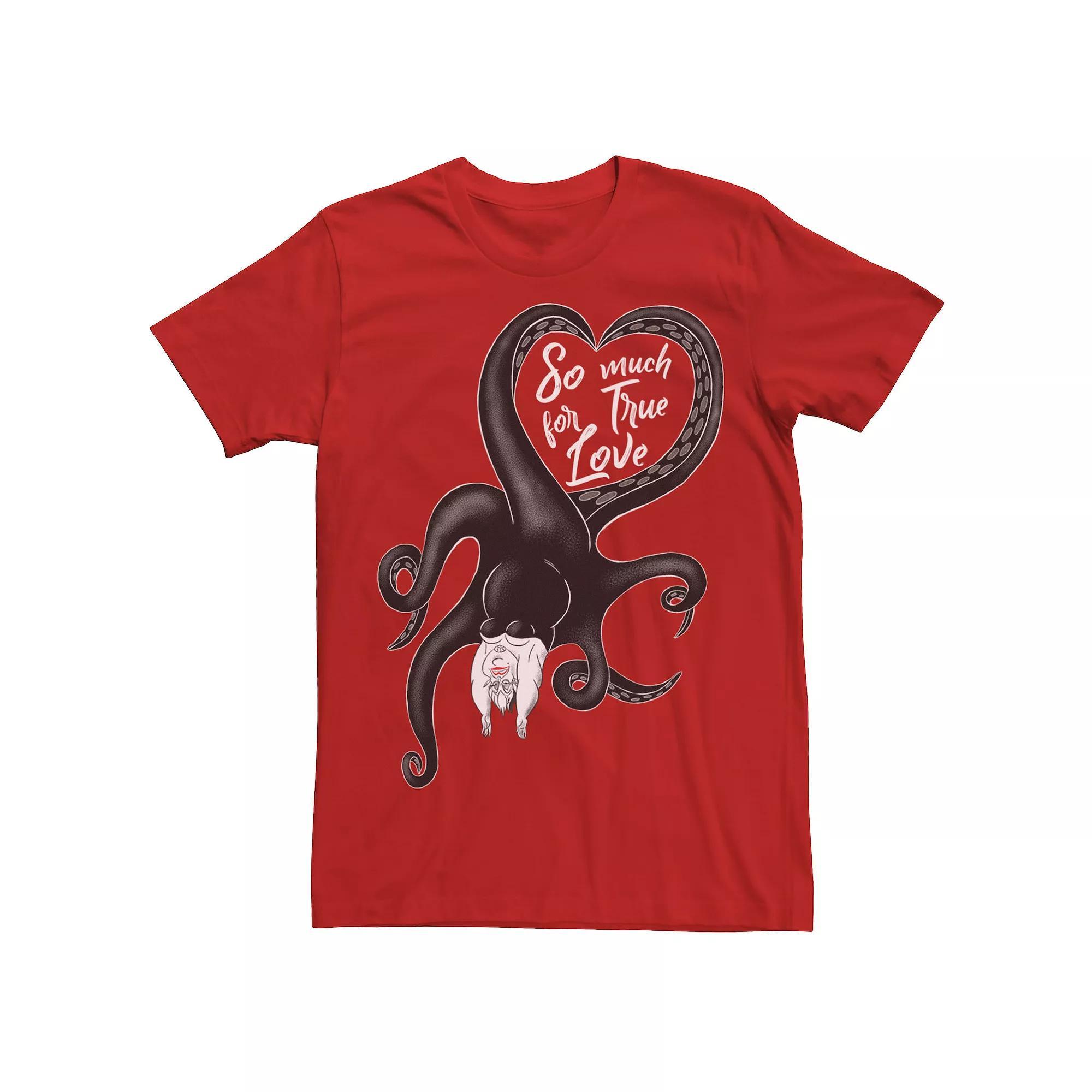 Disney's Villains Ursula True Love Men's Valentine's Day Tee, Size: 3XL, Red Product Image