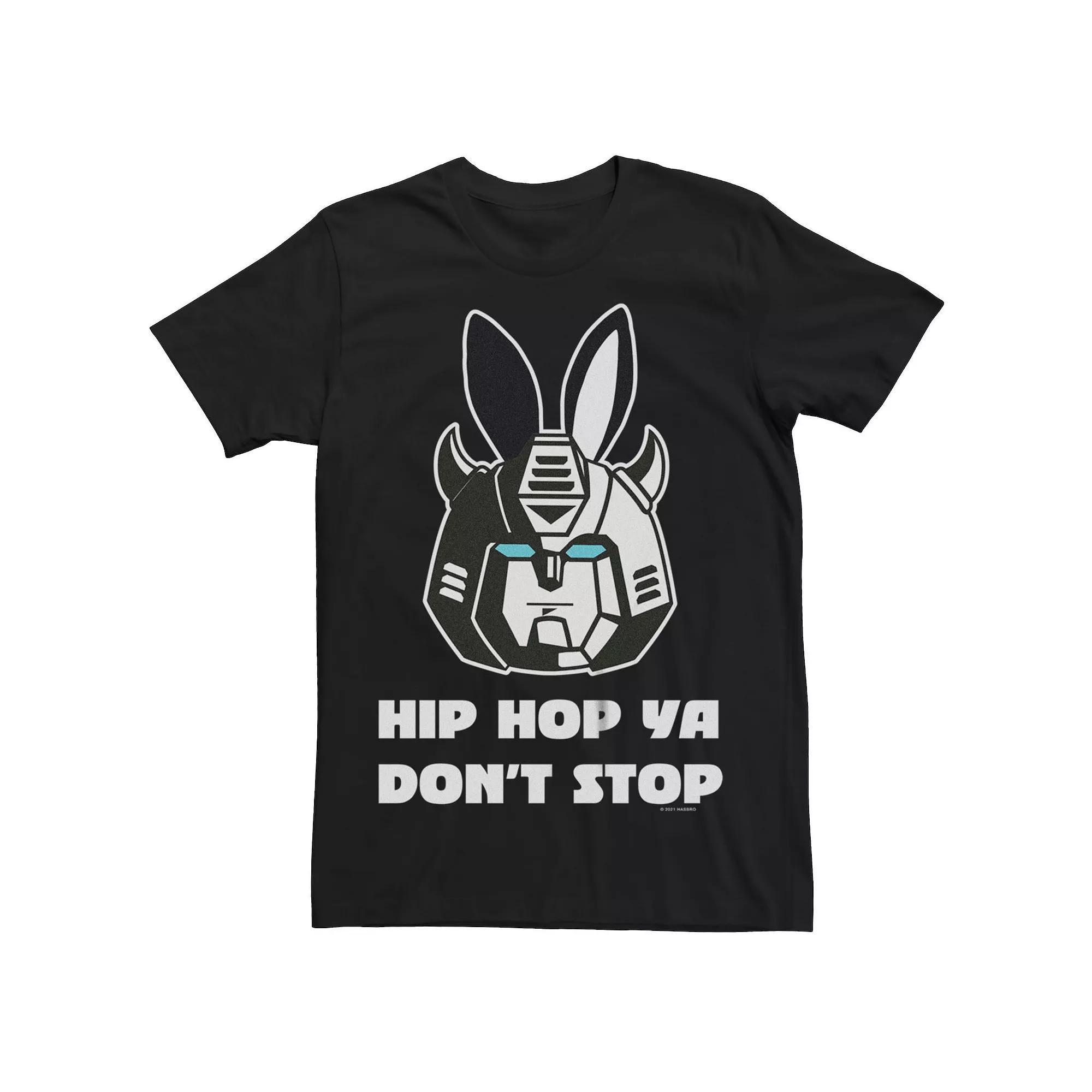 Big & Tall Transformers Optimus Prime Bunny Ears "Hip Hop Ya Don't Stop" Easter Graphic Tee, Men's, Size: Large Tall, Black Product Image
