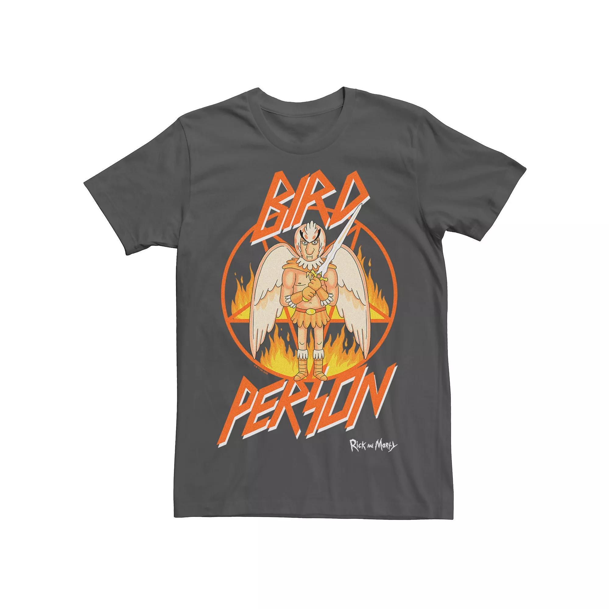 Men's Rick And Morty Bird Person Tee, Size: XL, Grey Product Image
