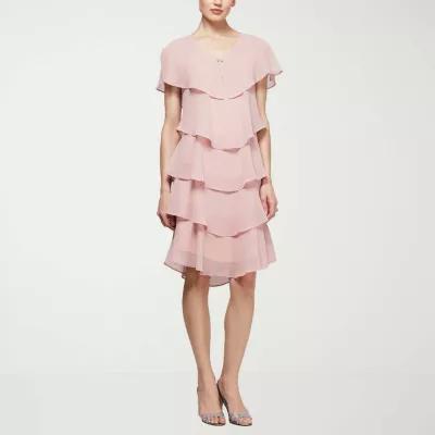 S. L. Fashions Womens Short Sleeve Shift Dress Product Image