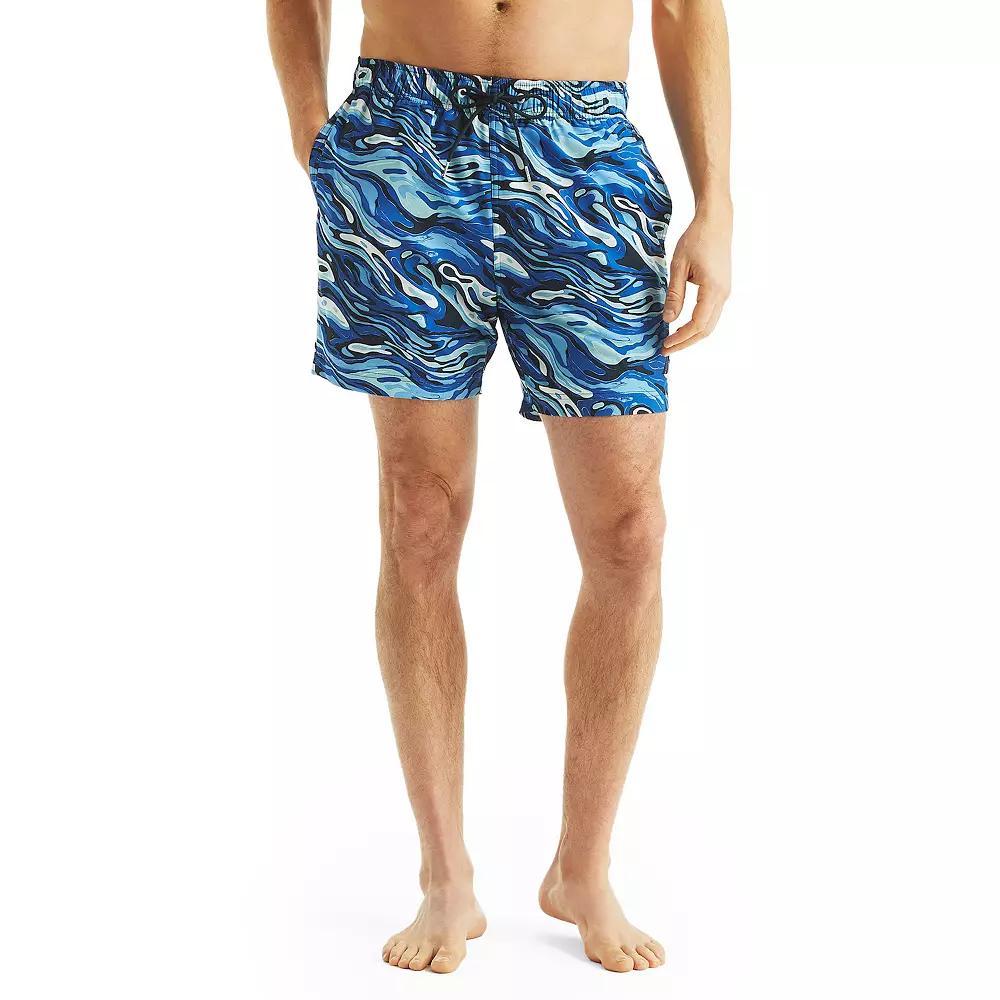 Men's Nautica 6" Quick-Dry Swim Trunks, Size: XL, Blue Water Product Image