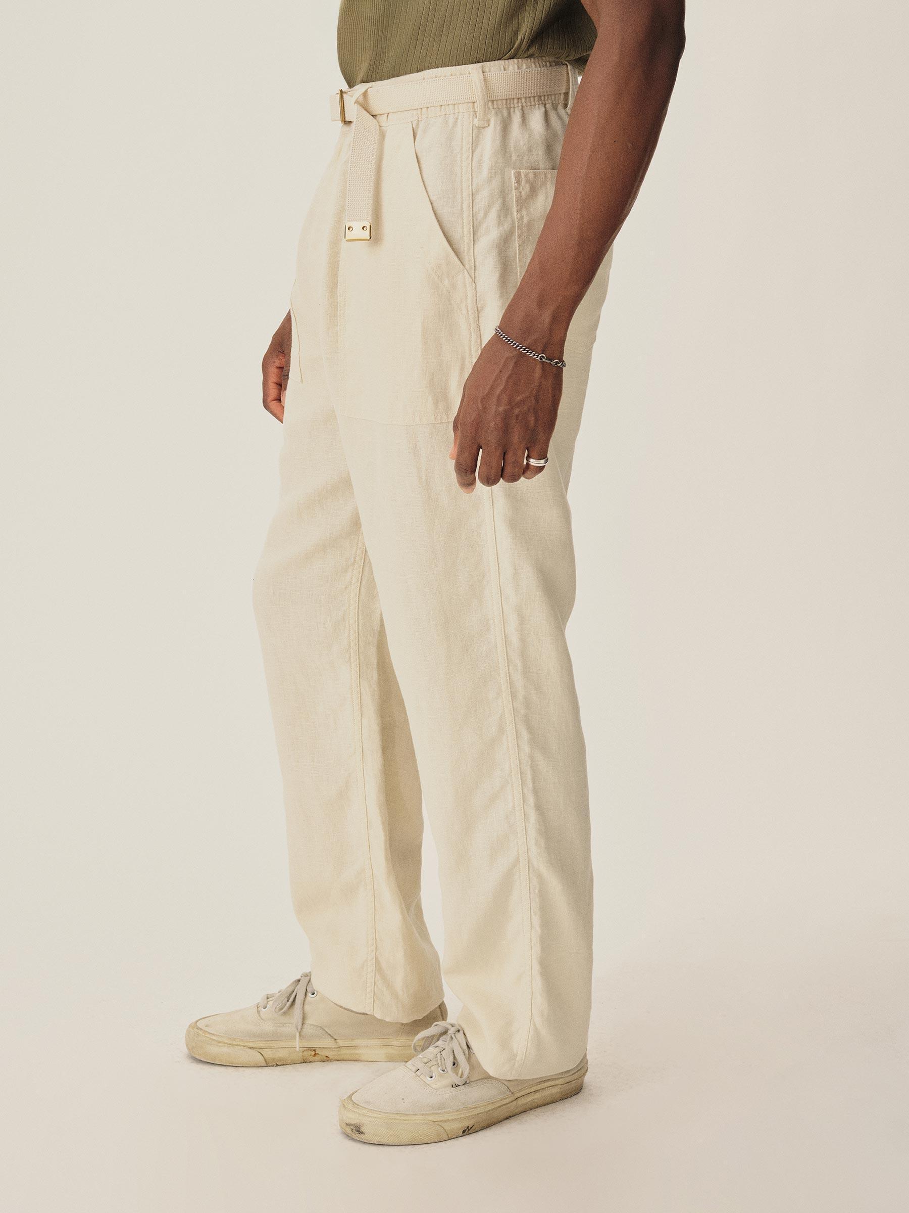 Worn White Loomed Linen OG-107 Fatigue Pant Product Image