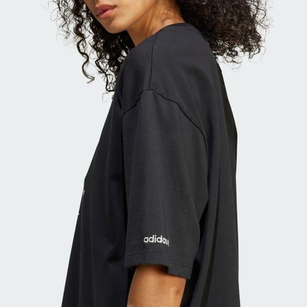 adidas Trefoil Series Flower Loose Tee Black S Womens Product Image