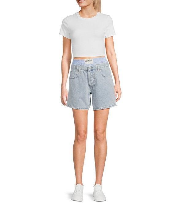 Signature 8 Boxer Peekaboo Denim Shorts Product Image