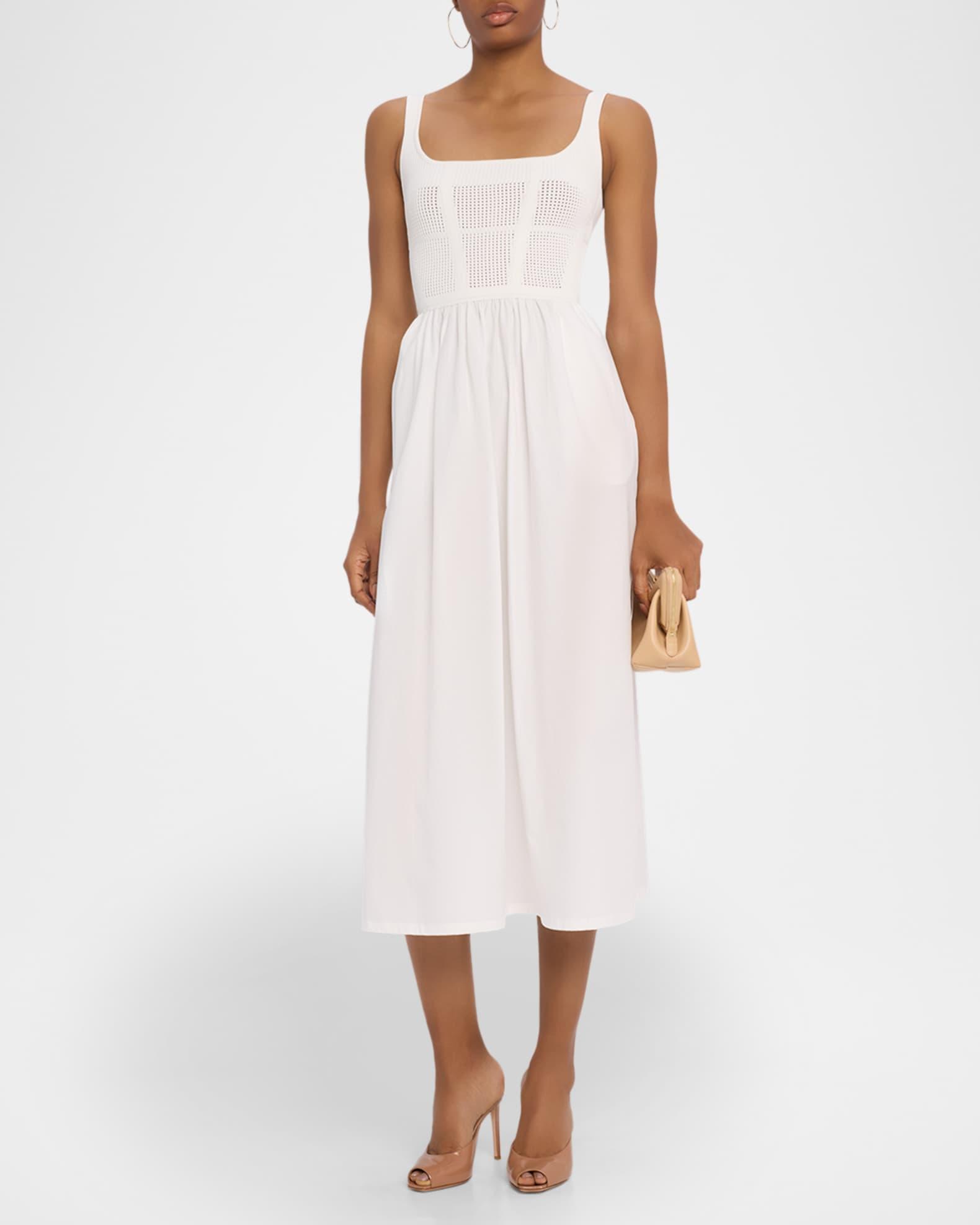 Kori Pointelle Mixed Media Midi Dress Product Image
